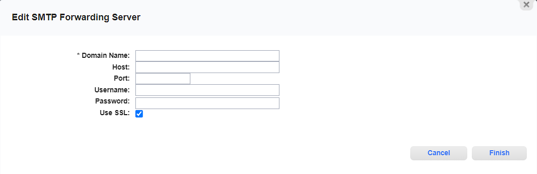 Edit SMTP Forwarding Server Window