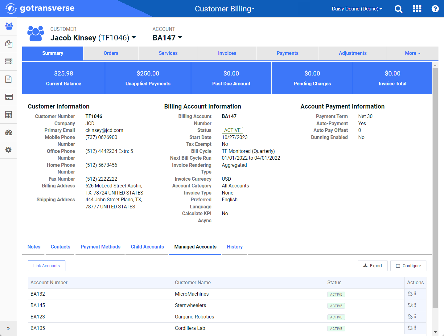 Unlink a Managed Account