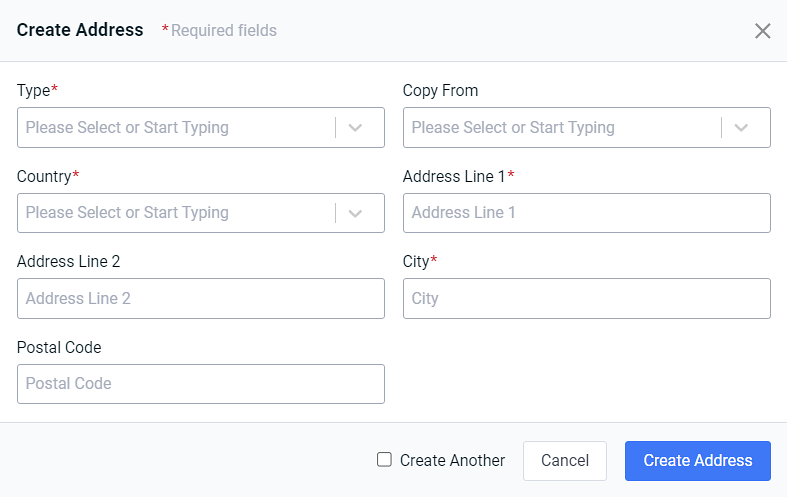 Create Address Window