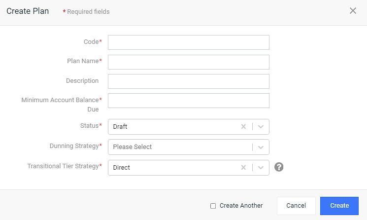 Create Plan Window