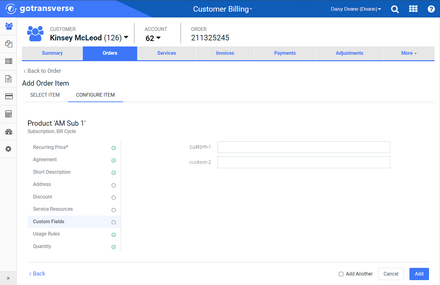 Custom Fields Configuration