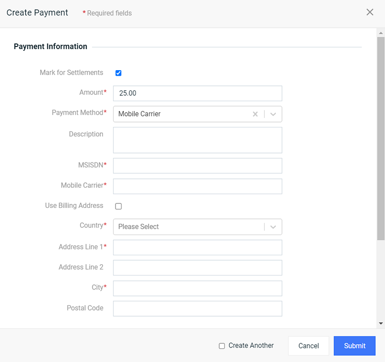 Mobile Transfer Payment Method