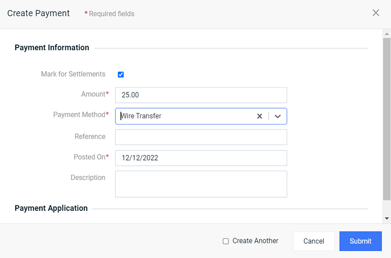 Wire Transfer Payment Method