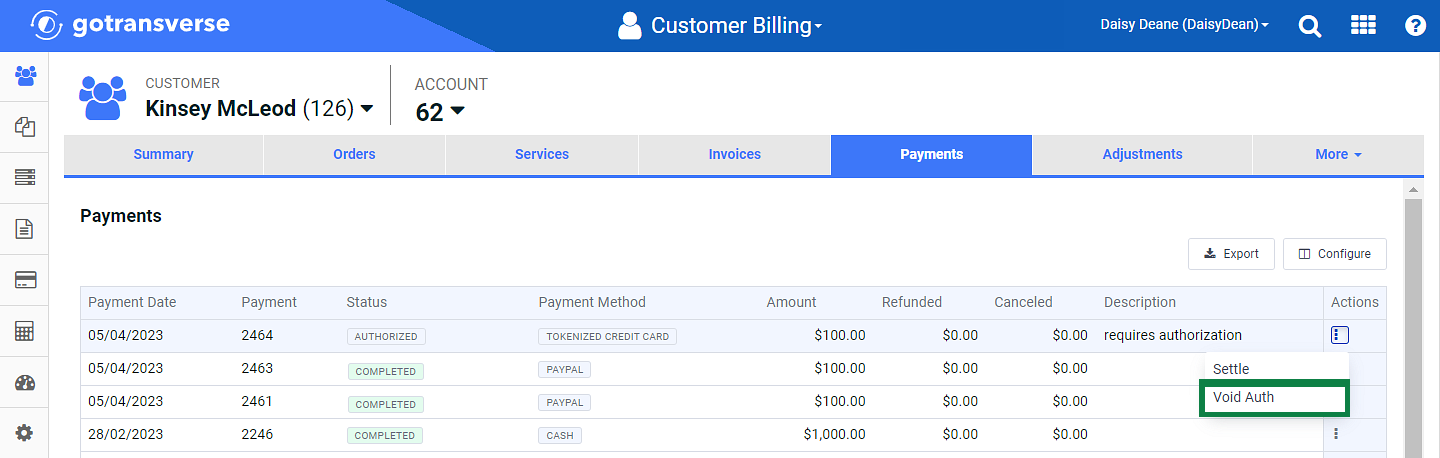 Payments - Void Auth Option