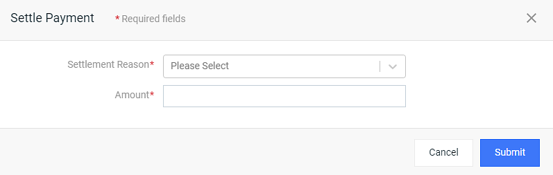 Settle Payment Window