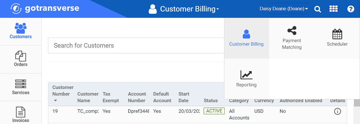 Module Menu with Specific Security Authorities