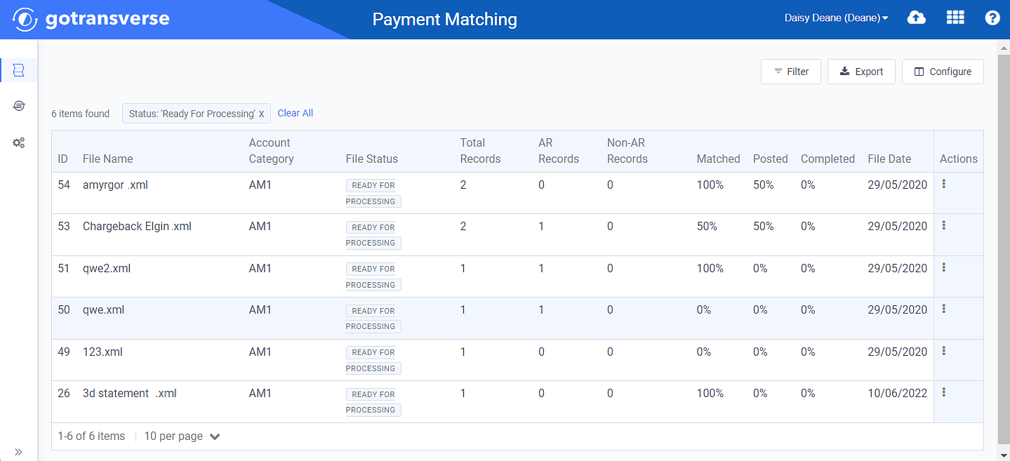 Filter Transaction Files