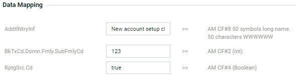 Data Mapping Fields