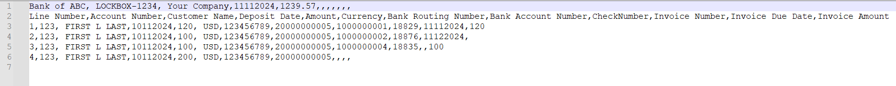 Example Lockbox File with All Information