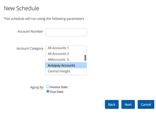 Report Schedule Parameters