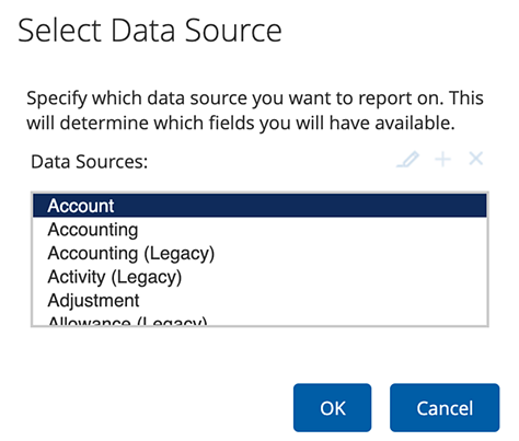 Select Data Source Window