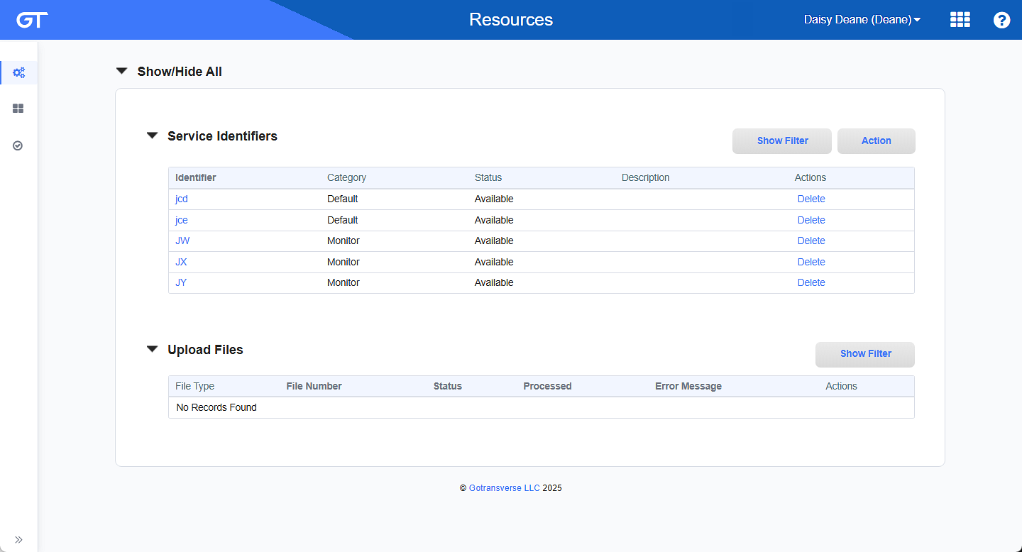 Resource Management Window