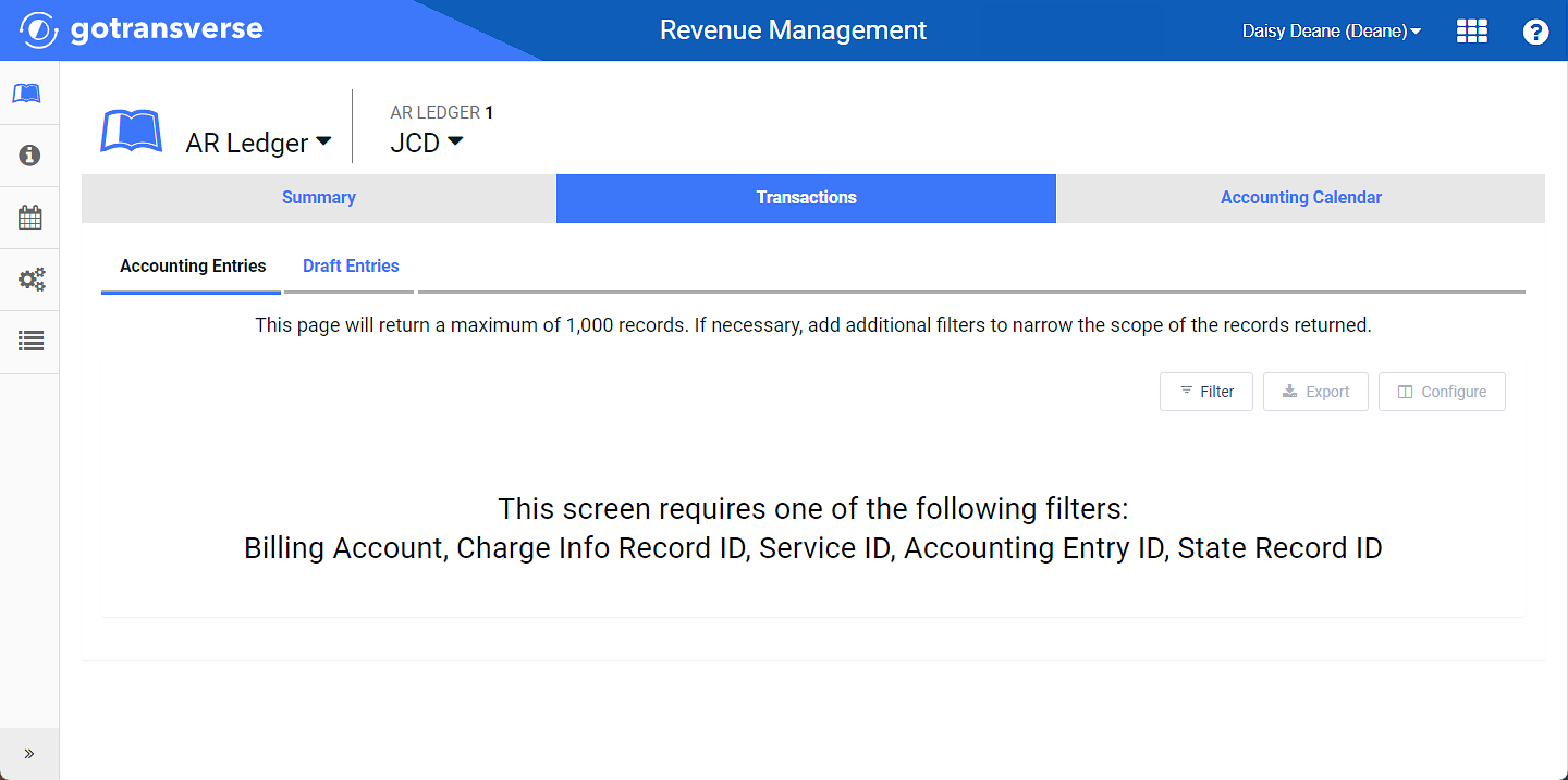 Transactions Tab