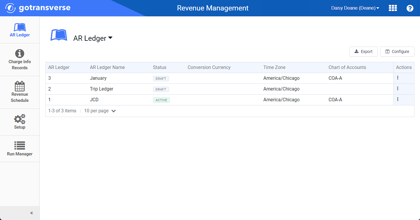 AR Ledger List