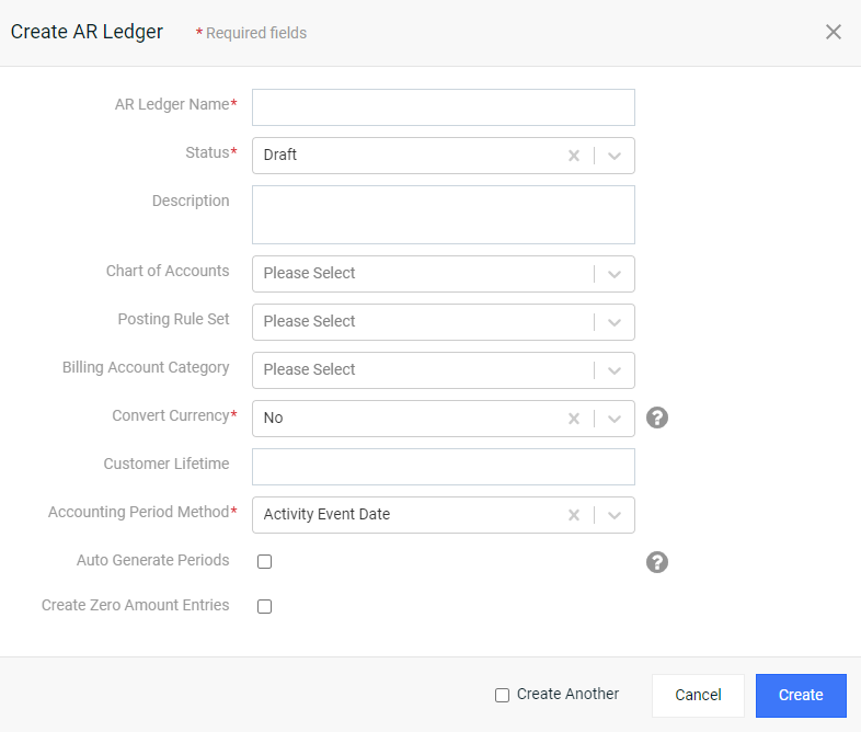 Create AR Ledger Window