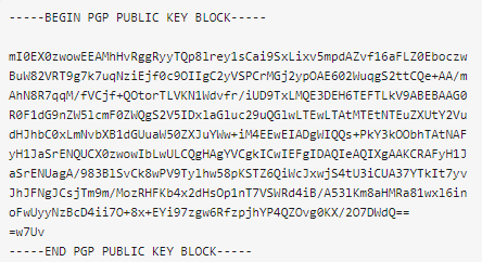 PGP Key Block